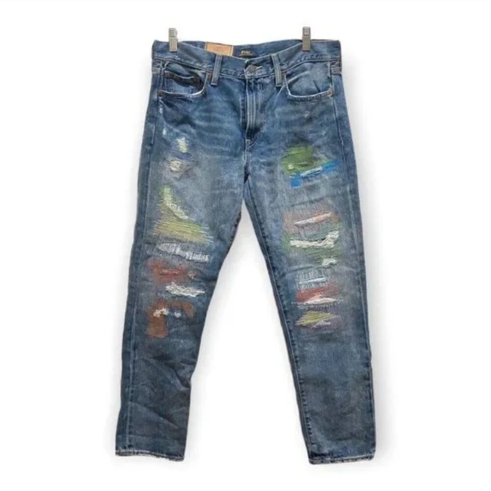 Polo Ralph Lauren Avery Boyfriend Jeans Multicolor Stitch